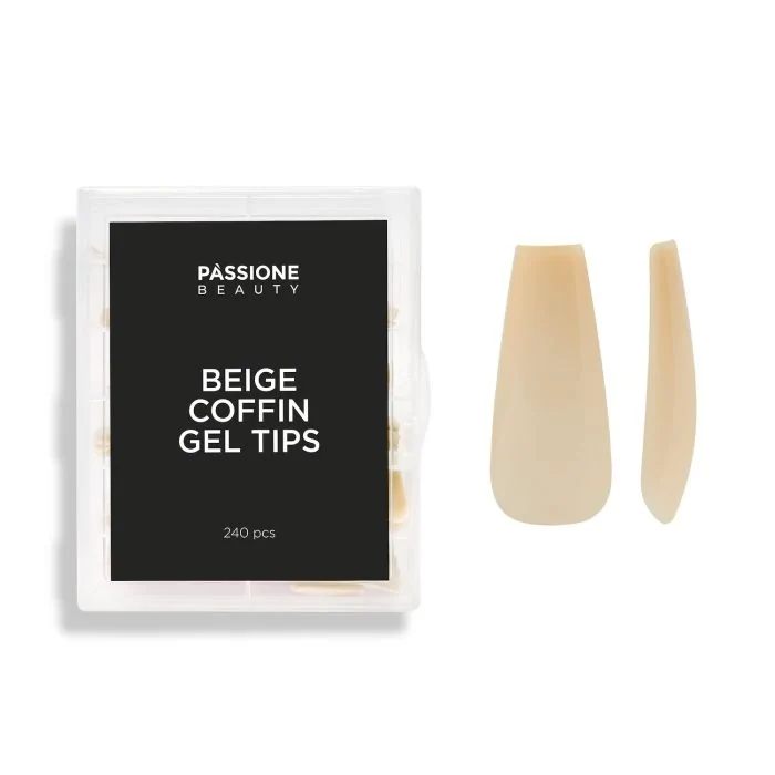 Gel Tip Bailarina Beige 240 piezas - Gel tip soak-off bailarina beige