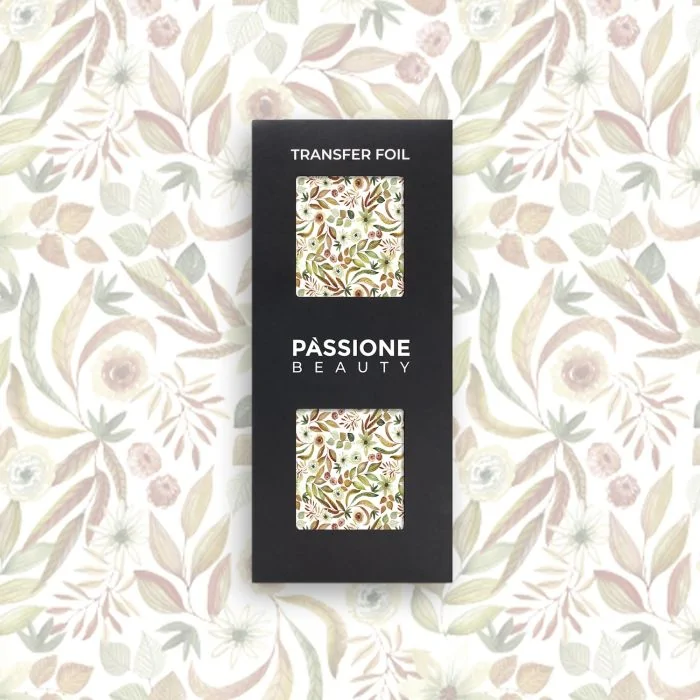 September - Transfer Foil - Transfer Foil for nail art, olive green leaves