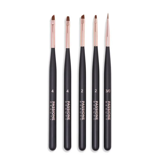 Set Pinceaux Glam Dégradés - Set de 5 pinceaux pour le Nail art, Glam Dégradés