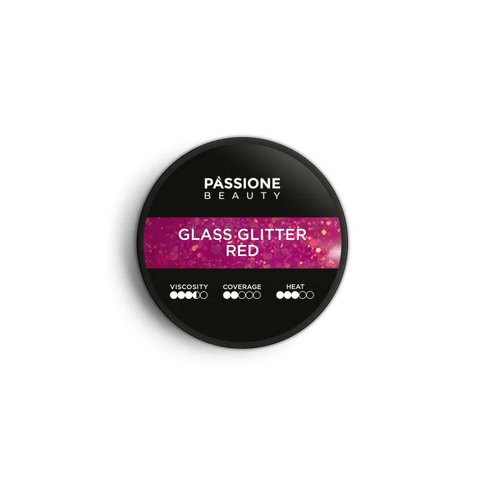 Glass Glitter Red 15 ml - Builder Gel selbstnivellierend Magenta-Glaseffekt mit goldenen Glitzer- und Paillettenteilchen - Detail 3