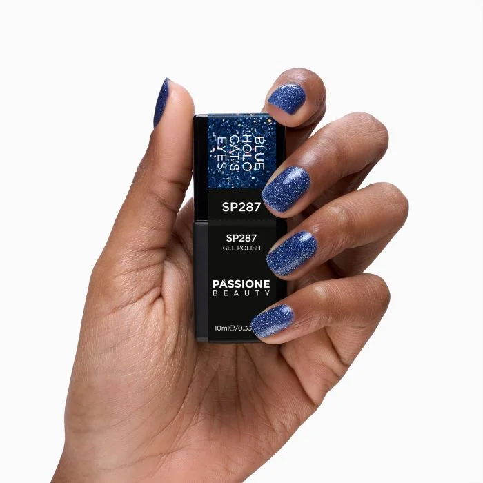 UV-Nagellack SP287 Blue Holo Cat's Eyes - UV-Nagellack Blau Cat-Eye-Effekt - Detail 3