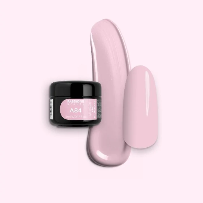 Gel colour A84 Milkshake - Light powder pink gel color 