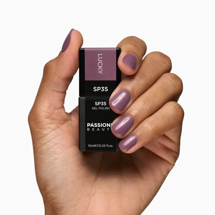 UV Nagellack NL35 Lucky - UV Nagellack in Pearly Mauve - Detail 3