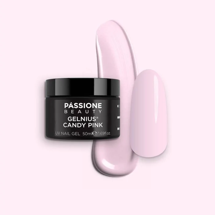 GELNIUS® Candy Pink 50 ml - Gel constructor 2 en 1 de baja viscosidad rosa frío cubriente