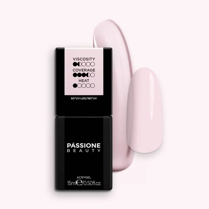 Liquid AcrilGel® Milky Nude 15ml - Self-levelling, low-viscosity milky nude builder gel.