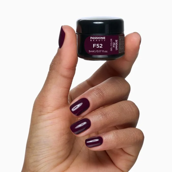 Gel colour F52 Unique - Burgundy Self-sealingUV Gel Colour - detail 3