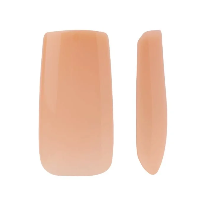 Gel Tip Cuadrada Peach 240 piezas - Gel tip soak-off cuadrada melocotón - detalle 1
