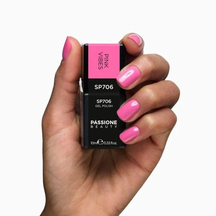 UV Nagellack SP706 Pink Vibes - Rosa semi-permanent - Detail 2