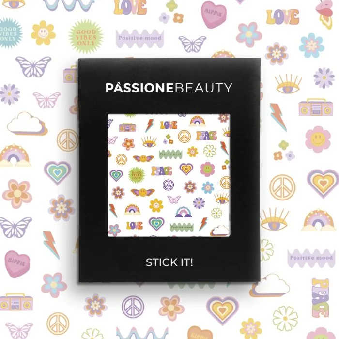 Woodstock - Nail Stickers - Hippie themed Nail Stickers 