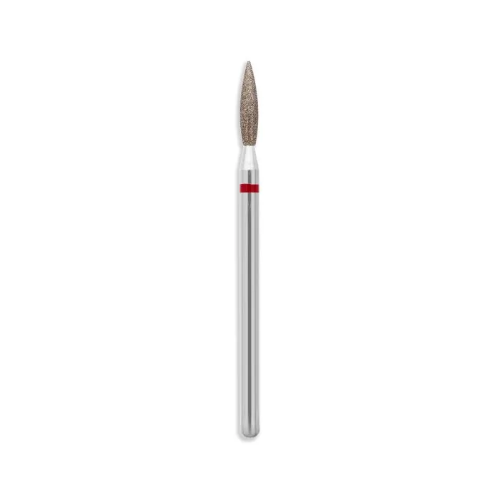Fresa Dry Diamant Flame Fine - Fresa de diamante para cutículas, forma de llama