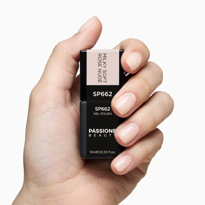 Gel Nail Polish SP662 Milky Soft Rose Nude - Milky Nude Pink Gel Polish - detail 2