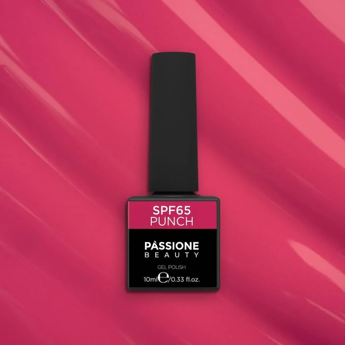 Gel Nail Polish GPF65 Punch  - GPF65 Punch gel polish, dark coral pink - detail 2