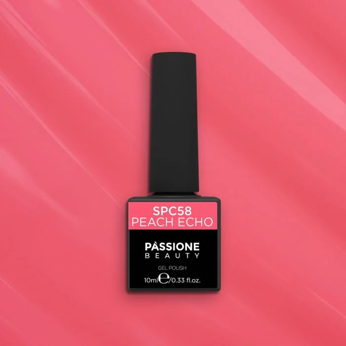 Esmalte Semipermanente SPC58 Peach Echo - Esmalte semipermanente SPC58 Peach Echo, melocotón intenso - detalle 2