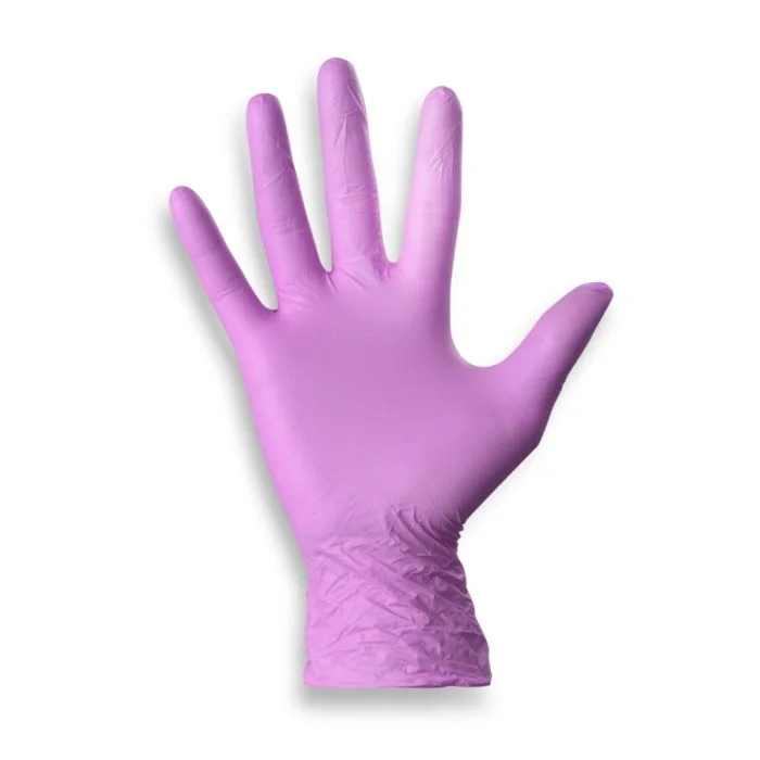 Guantes Orchidea en nitrilo M - Guantes de nitrilo talla M, lila