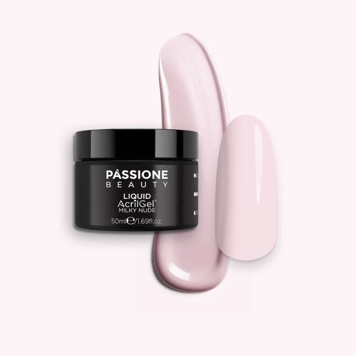 Liquid AcrilGel® Milky Nude 50ml - Gel constructeur autoégalisant à faible viscosité nude laiteux