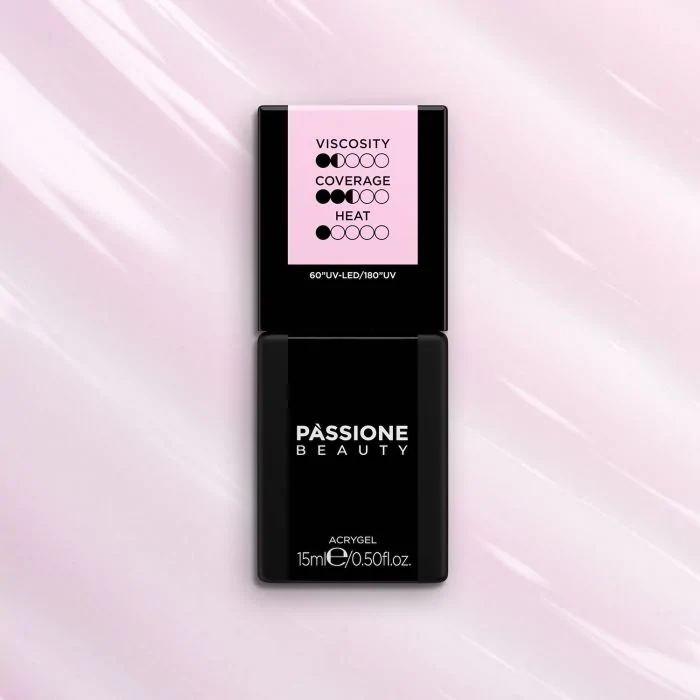 Liquid AcrilGel® Milky Pink 15ml - Gel constructeur autoégalisant à faible viscosité rose laiteux - détail 3