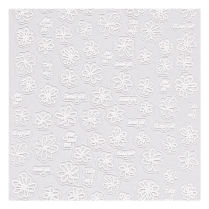 Daisy - 3D Nail Stickers - 3D flower-themed nail stickers - detail 1