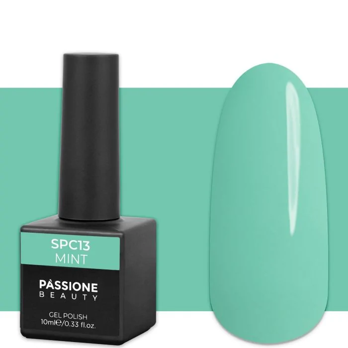 Gel Nail Polish GPC13 Mint  - GPC13 Mint gel polish, Light Green