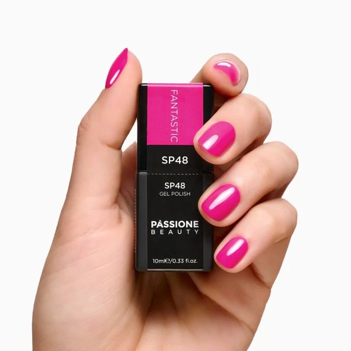 UV Nagellack NL48 Fantastic - UV Nagellack in leuchtendem Fuchsia - Detail 2