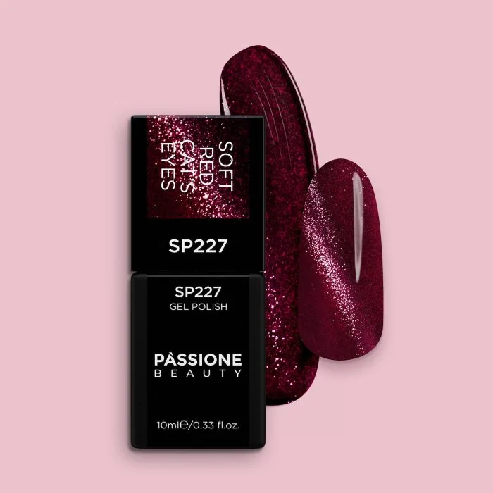 Vernis semi-permanent SP227 Soft Red Cat's Eyes - Vernis semi-permanent bordeaux effet cat's eyes