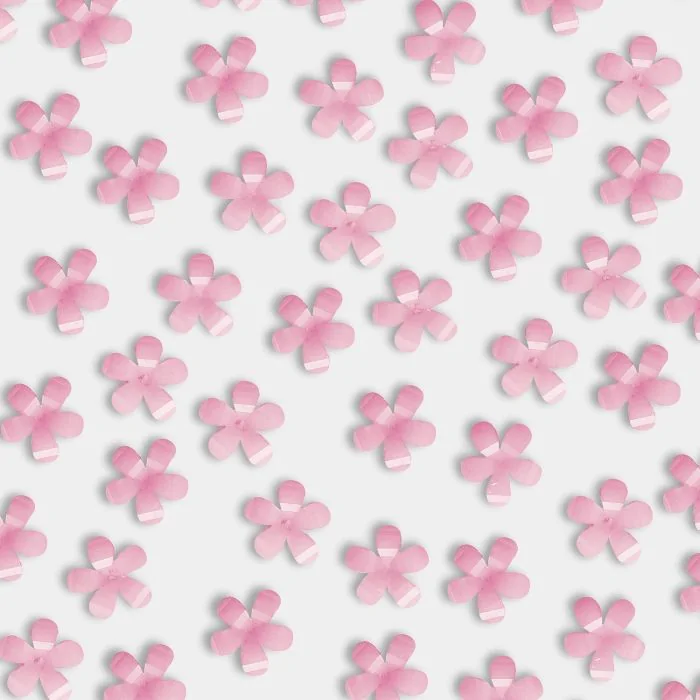 Pink Resin Flower - Fleurs en résine pour ongles, couleur rose - détail 1