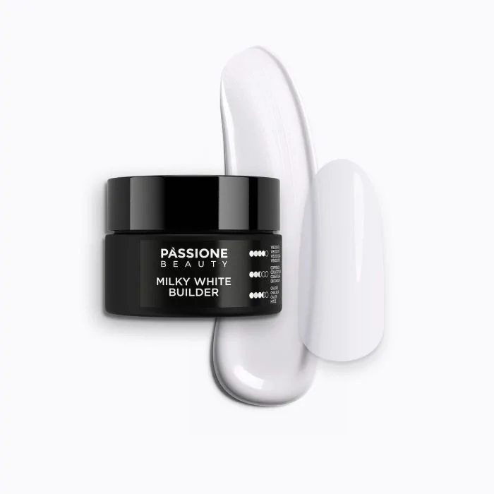 Milky White Builder 15 ml - Thixotropic Milky White Builder Gel, High Viscosity