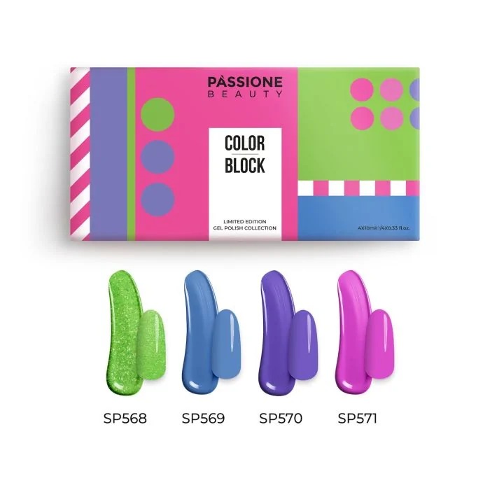 Color Block - Gel Polish Collection - Collection of 4 coloured gel polishes