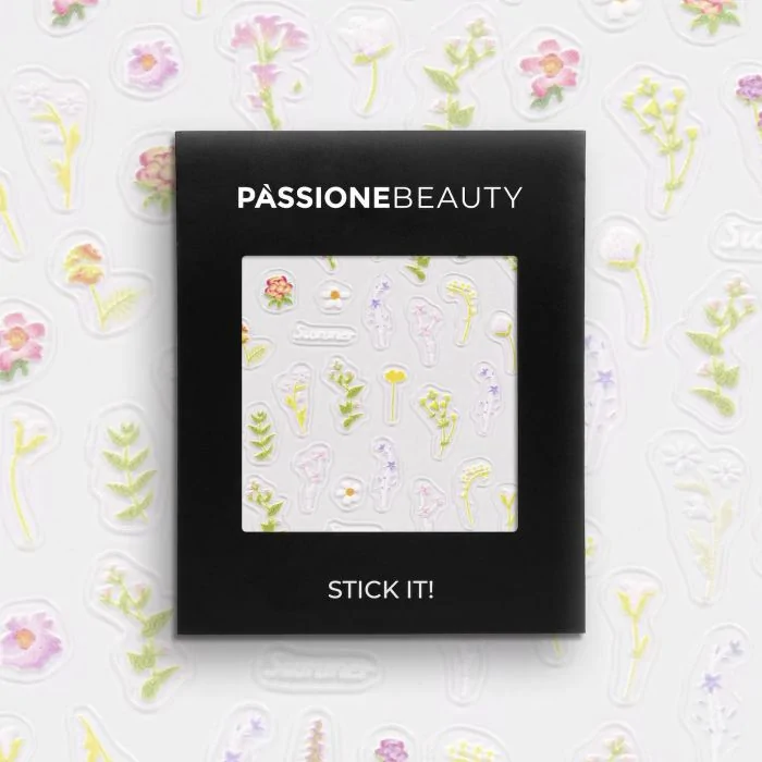 Bloom - 3D Nail Stickers - 3D flower-themed nail stickers