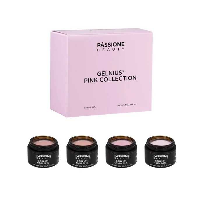Kit GELNIUS® Pink Collection 50 ml - Coffret de gels constructeurs roses 2 en 1