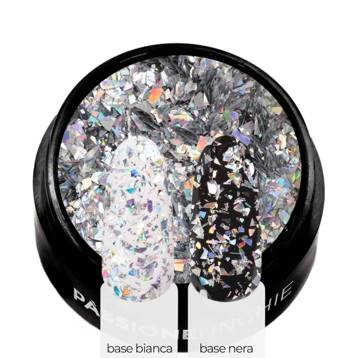 Silver Mirror Flakes-2gr - Silver flake glitter for nail decoration 