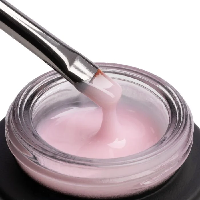 HD Fiber Base Baby Pink 50 ml - Bază semipermanentă roz deschis lăptos 50 ml - detaliu 3