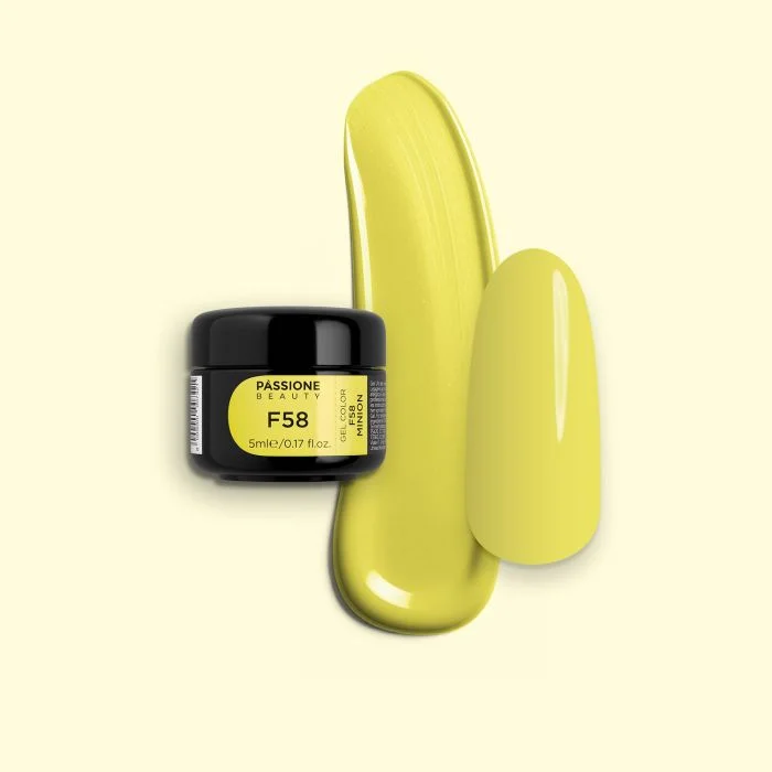 Gel colour F58 Minion - Brightyellow Self-sealing UV Gel Colour