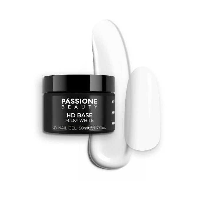 HD Base Milky White 50 ml - Base Rubber Semi-permanente Blanc laiteux 50 ml