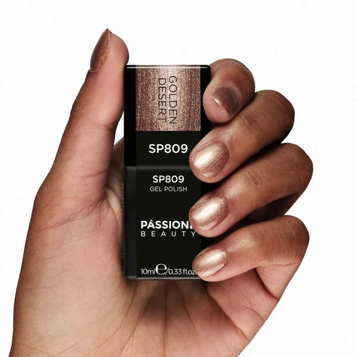 Vernis semi-permanent SP809 Golden Desert - Vernis semi-permanent bronze métallisé - détail 3