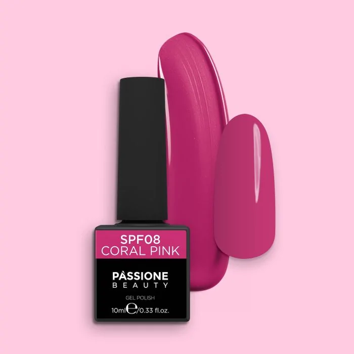Gel Nail Polish GPF08 Coral Pink  - GPF08 Coral Pink gel polish, Coral Pink