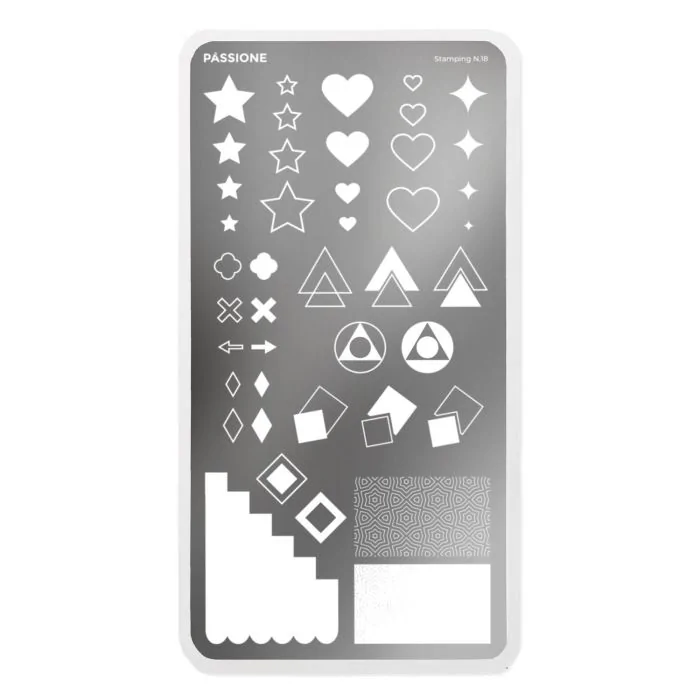 Fashion - Stamping Plate - Nail stamping plate with geometric patterns