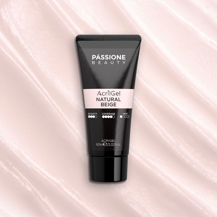 AcrilGel® Natural Beige 60 ml - Gel acrílico rosa nude claro cálido cubriente - detalle 2