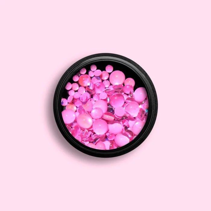 Fuchsia Drop Gems - Strass pour ongles, couleur fuchsia irisé