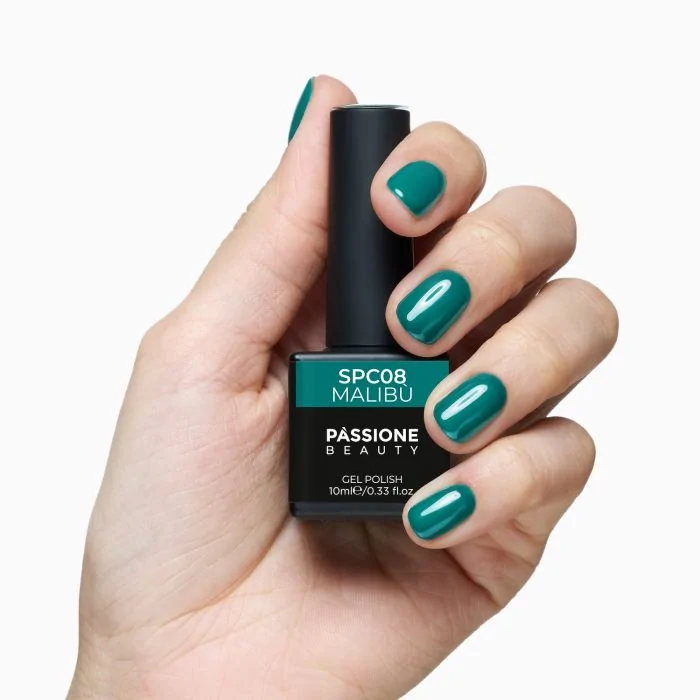 Esmalte Semipermanente EPC08 Malibú - Esmalte de esmalte semipermante EPC8 Malibú, verde aguamarina oscuro - detalle 2