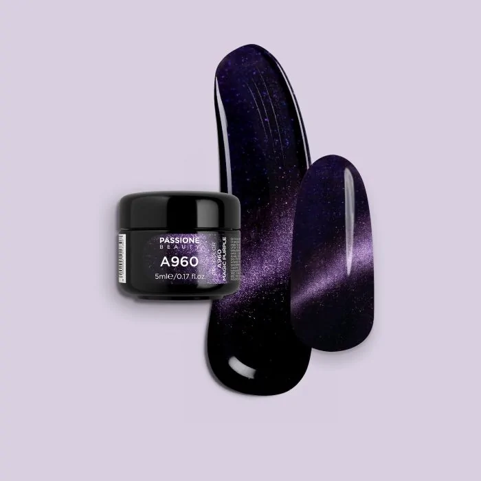 Gel colour A960 Magic Purple - Iridescent violet Cat's Eyes Gel Colour 