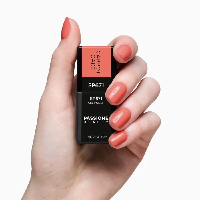 Gel Nail Polish SP671 Carrot Cake - Orange Gel Polish - detail 3