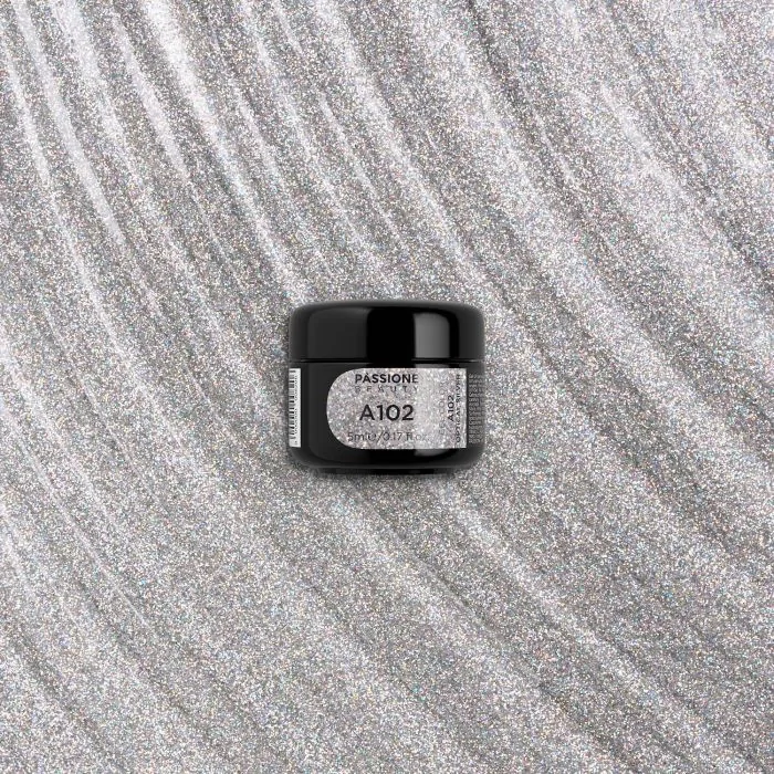 Farbgel A102 Optical Silver - Farbgel in Holo Silber - Detail 3