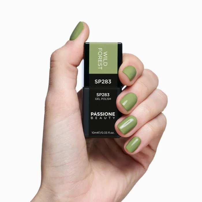 Gel Nail Polish SP283 Wild Forest - Light Sage Green Gel Polish - detail 3