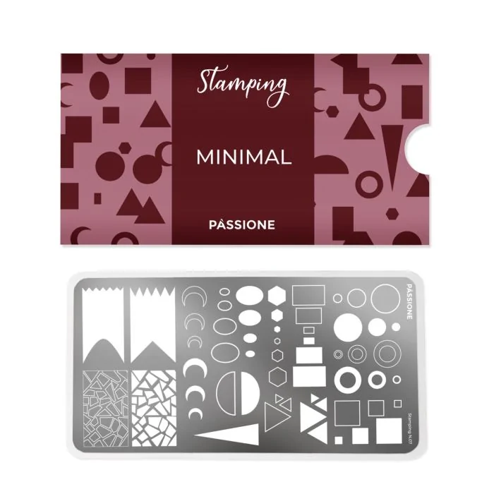 Minimal - Stamping Plate - Nail stamping plate with geometric patterns - detail 1