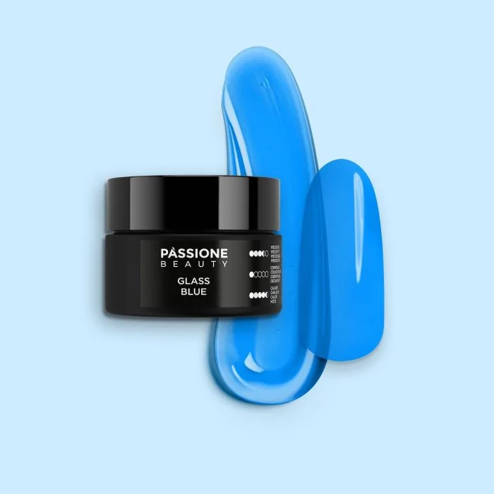 Glass Blue 15 ml - Builder Gel selbstnivellierend transparentes Blau