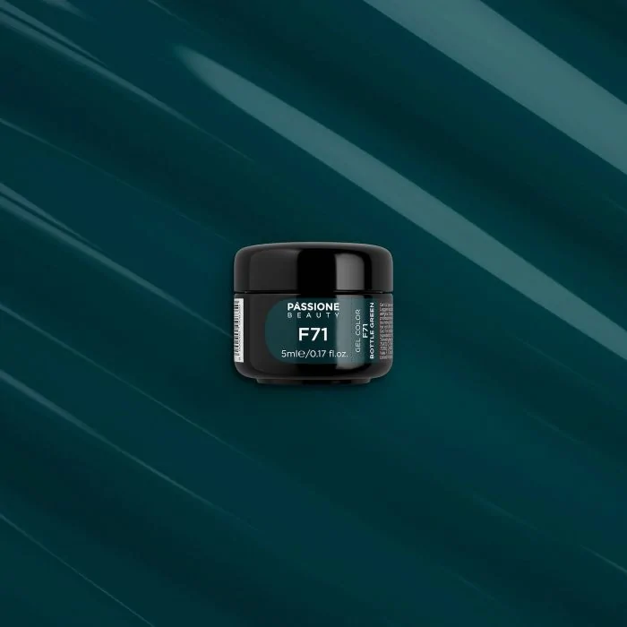 Gel Color F71 Bottle Green - Gel color verde oscuro autosellante  - detalle 2