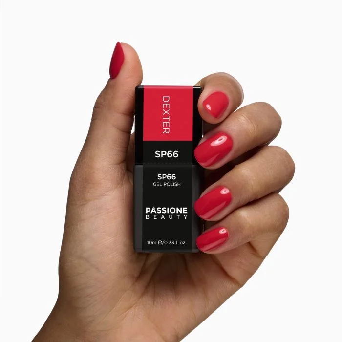Gel Nail Polish GP66 Dexter  - Light Strawberry Red Gel Polish - detail 2