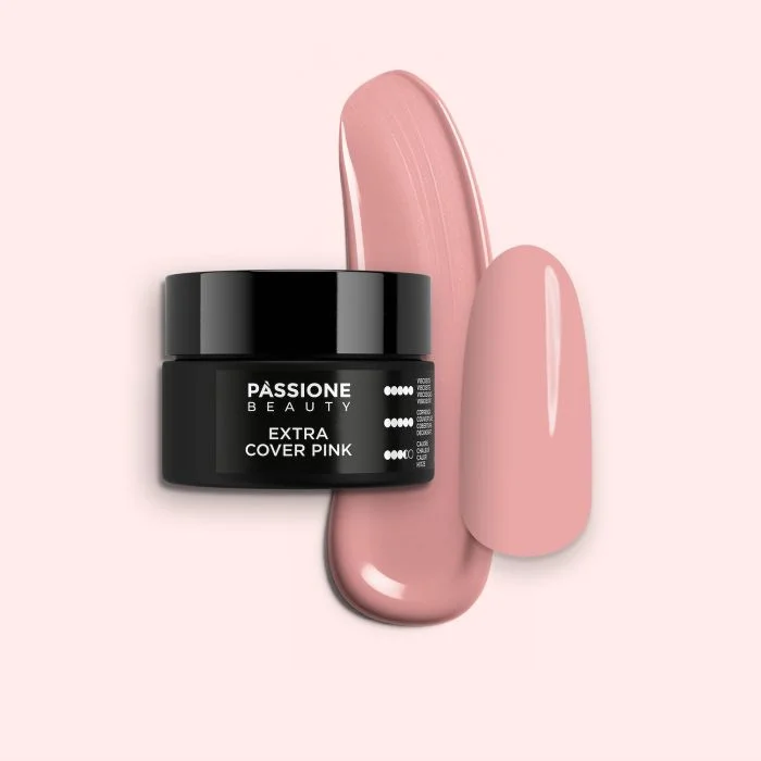 Builder Gel Extra Cover Pink 15 ml - High-coverage Natural Pink Builder Gel