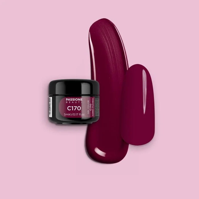 Gel Color C170 Hardy Fuchsia - Gel color fucsia cereza negra