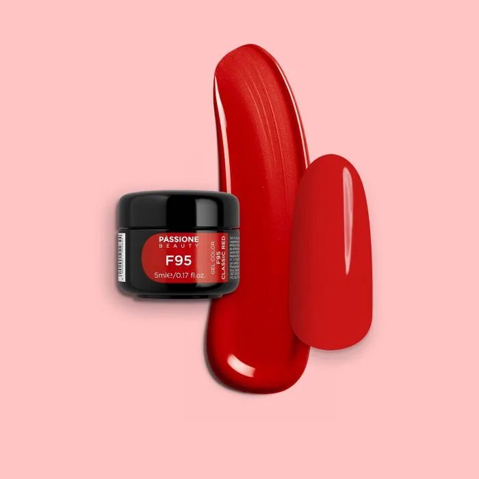 Gel Color F95 Classic Red - Gel color rojo autosellante 